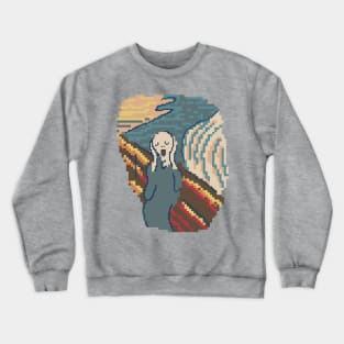 Edvard Munch's The Scream - 8bit Pixelart Crewneck Sweatshirt